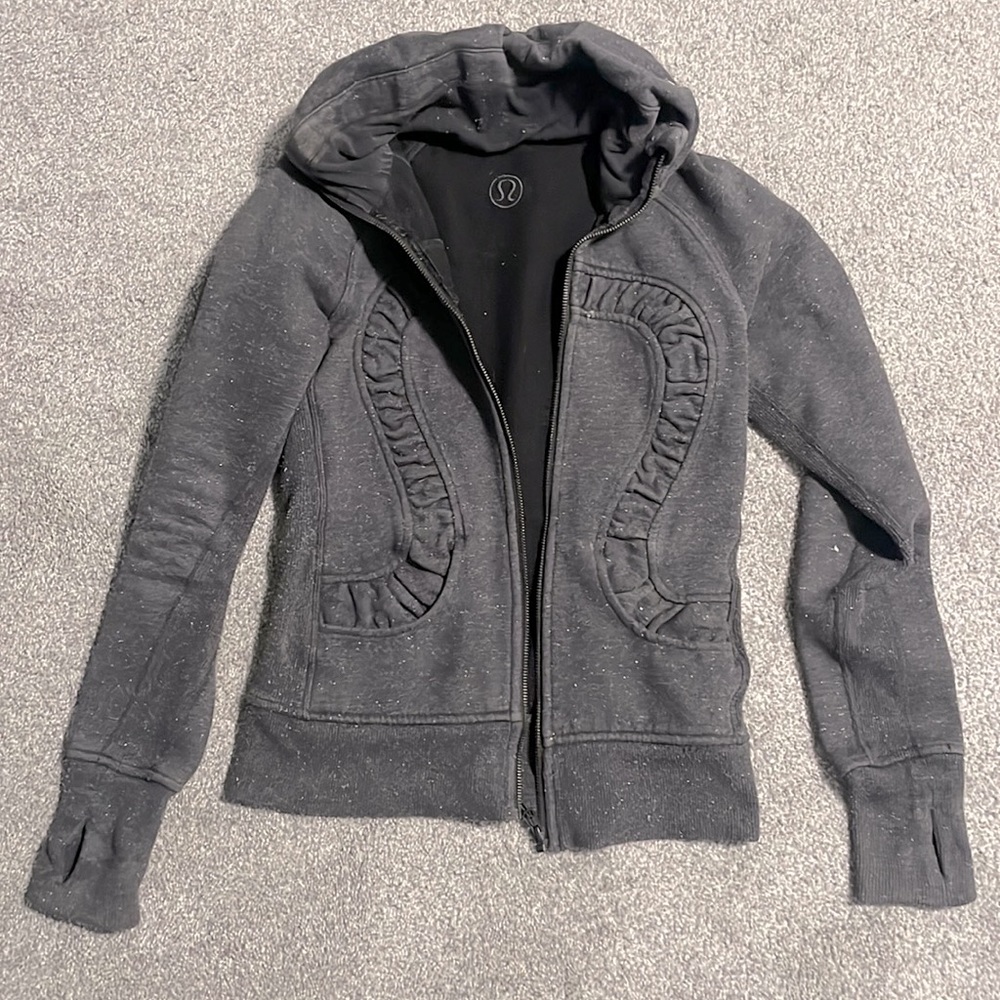 Shimmer grey lululemon scuba sweatshirt